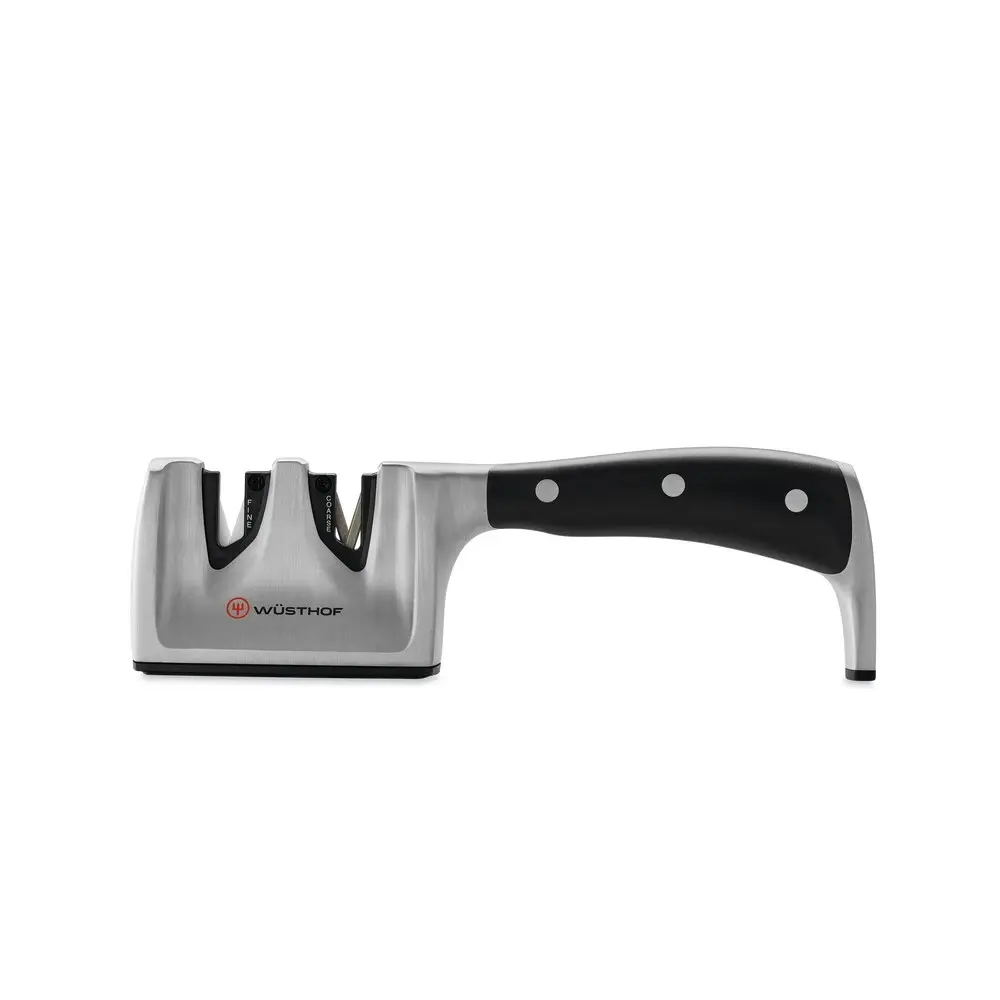 Wusthof Classic Ikon 2-Stage V-Shaped Knife Pull Sharpener Edge/Blade Silver