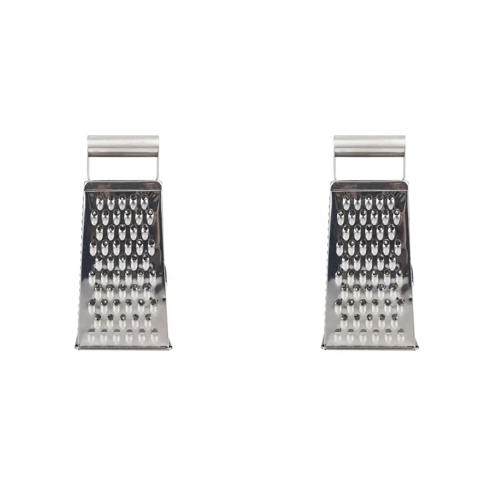 2x Appetito Stainless Steel Deluxe Grater 4-Sided Home/Kitchen Cooking Tool