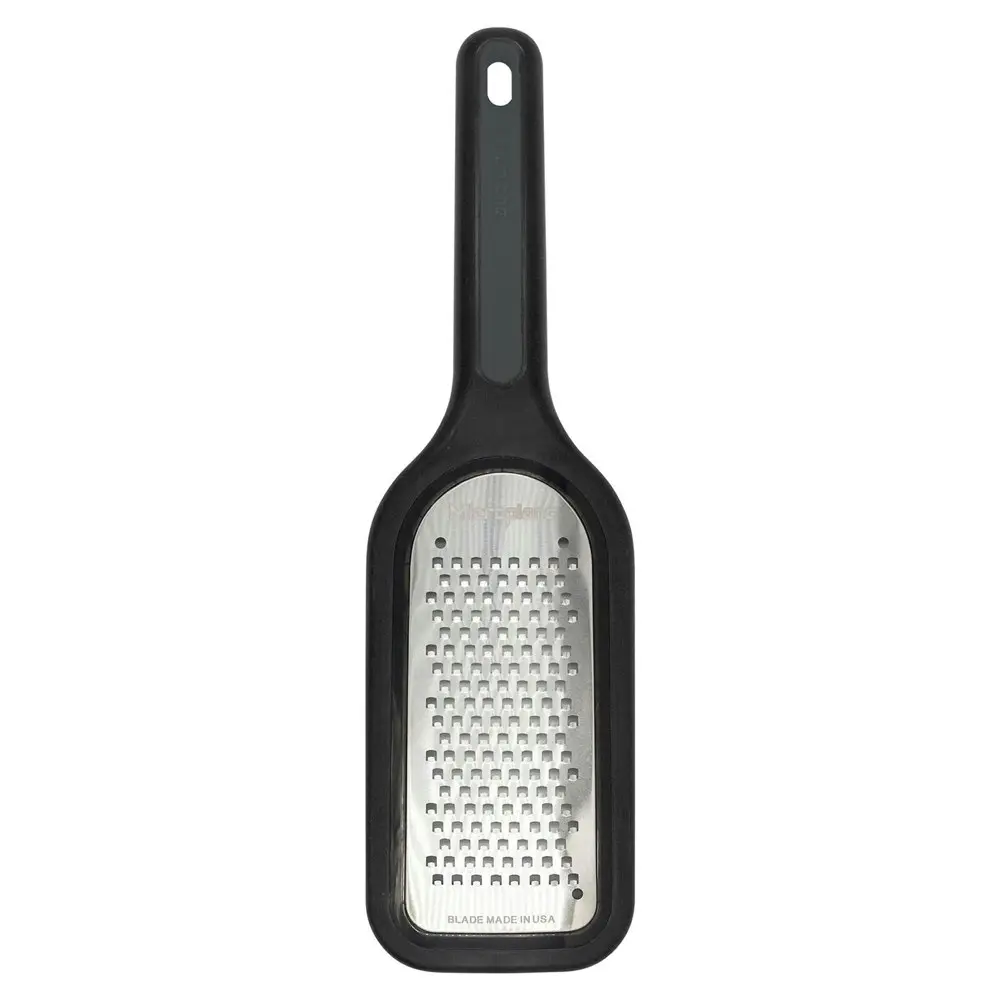 Microplane Select Series 18cm Coarse Grater Stainless Steel Lemon Zester Black