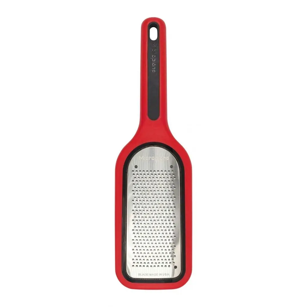 Microplane Select Series 18cm Fine Grater Stainless Steel Lemon/Lime Zester Red