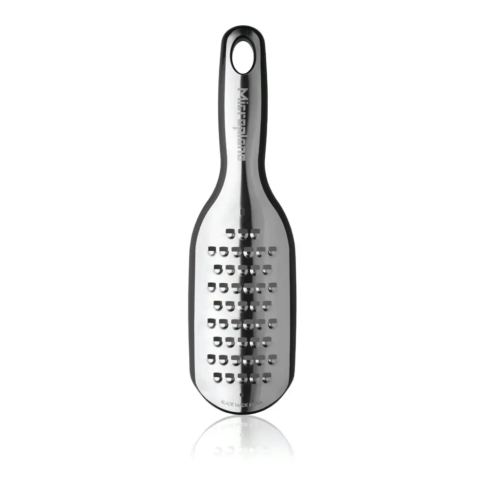 Microplane Elite Extra Coarse Grater Stainless Steel w/ 250ml Catcher Black