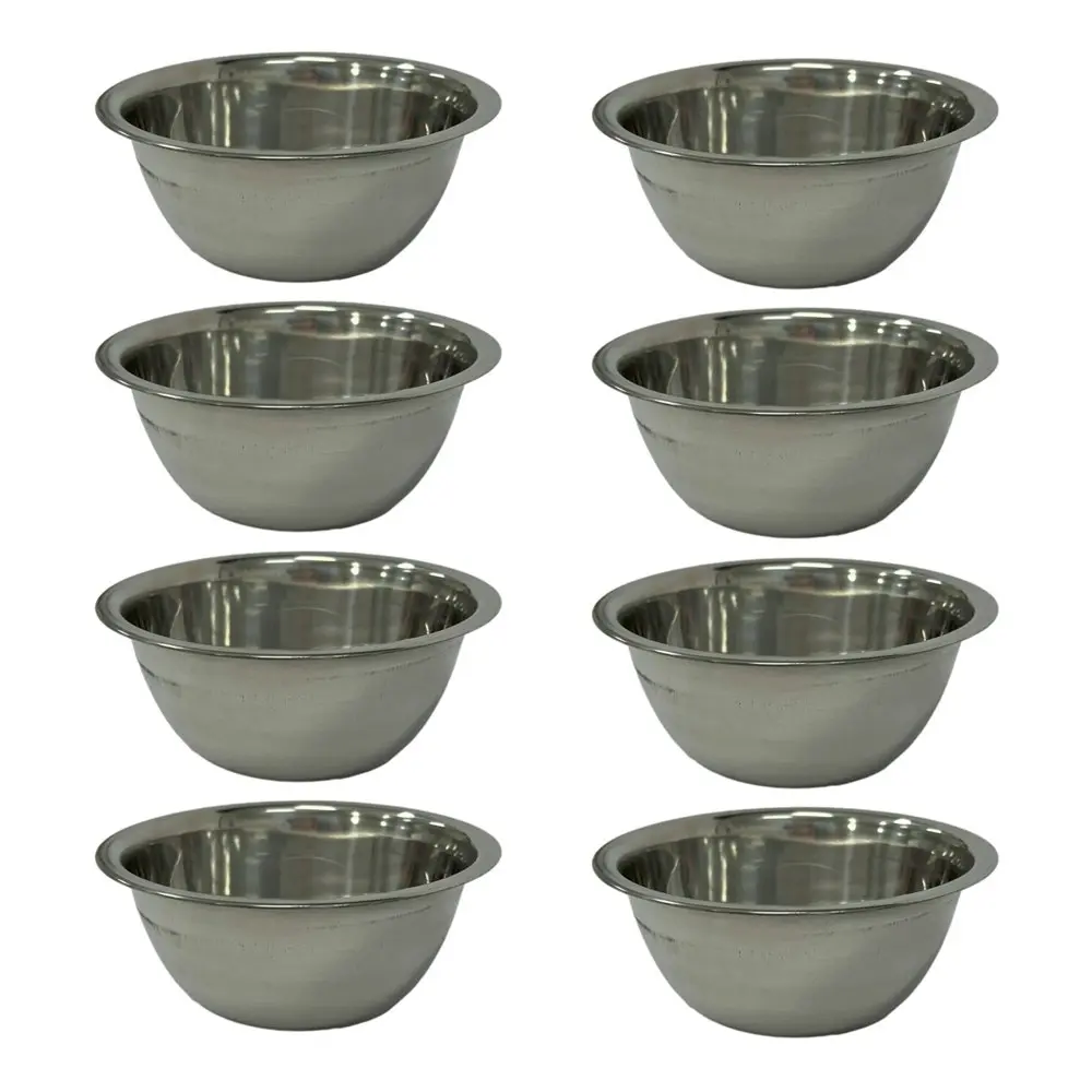 8x Urban Kitchen Stainless Steel Mixing Bowl Quality Durable Design 600ml 15cm