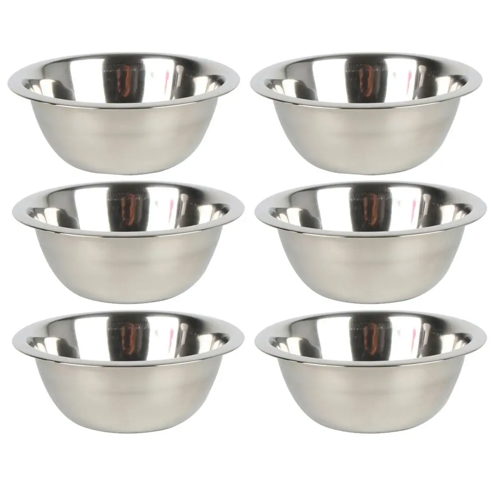 6x Urban Kitchen Stainless Steel Mixing Bowl Quality Durable Design 900ml 19cm