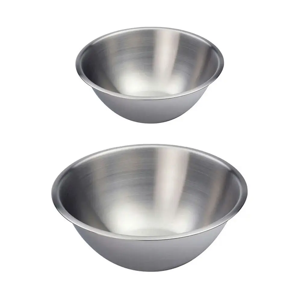 Eterna Satin Stainless Steel Mixing Utility Bowl Set 29cm/4.7L And 32cm/5.6L