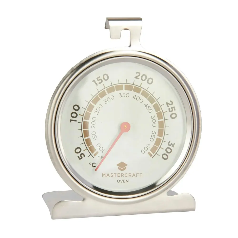 MasterCraft Round 10cm Stainless Steel Oven Thermometer Baking/Cooking Silver