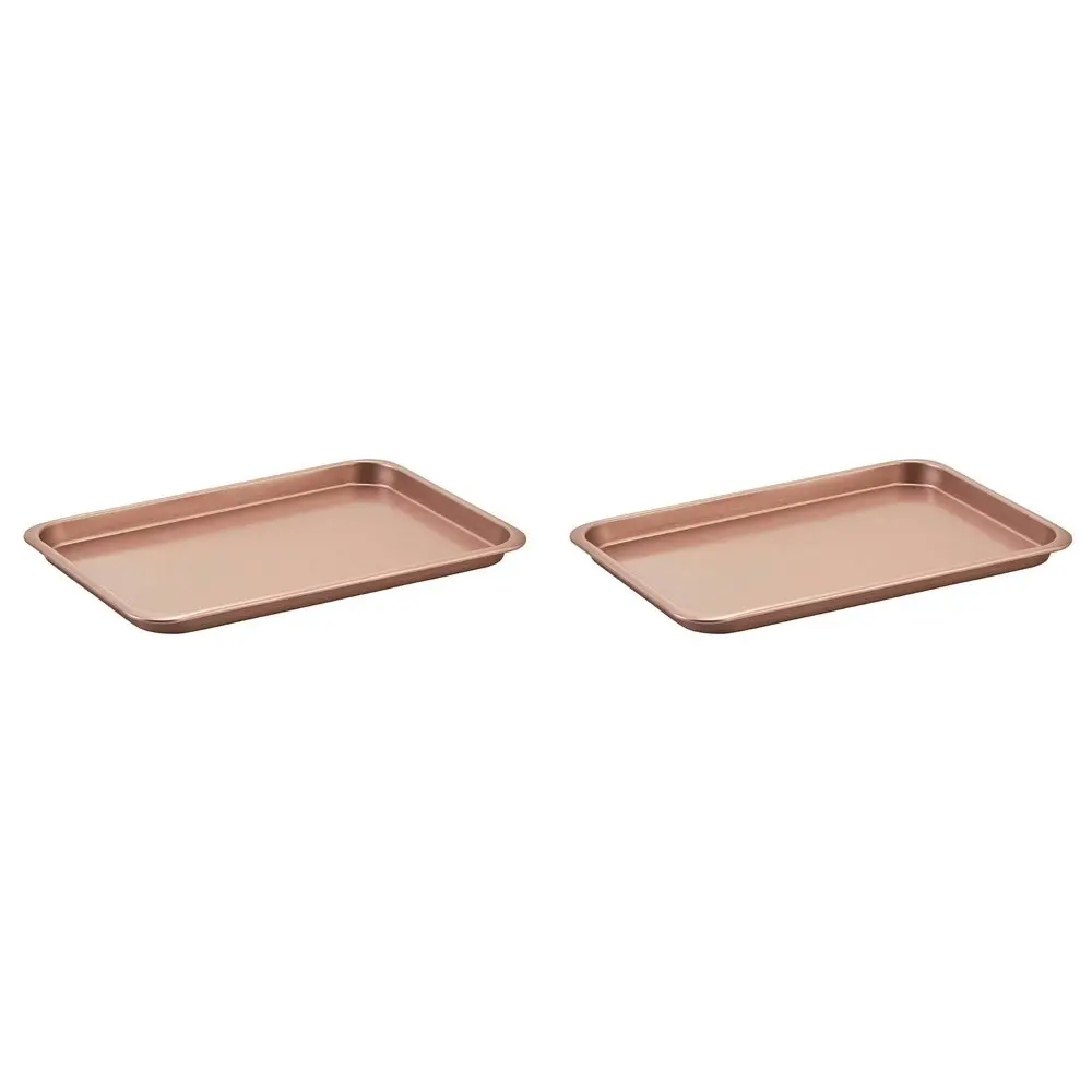 2PK Wiltshire Rose Gold Non-Stick Smart Stack Cookie Sheet Oven Baking Tray