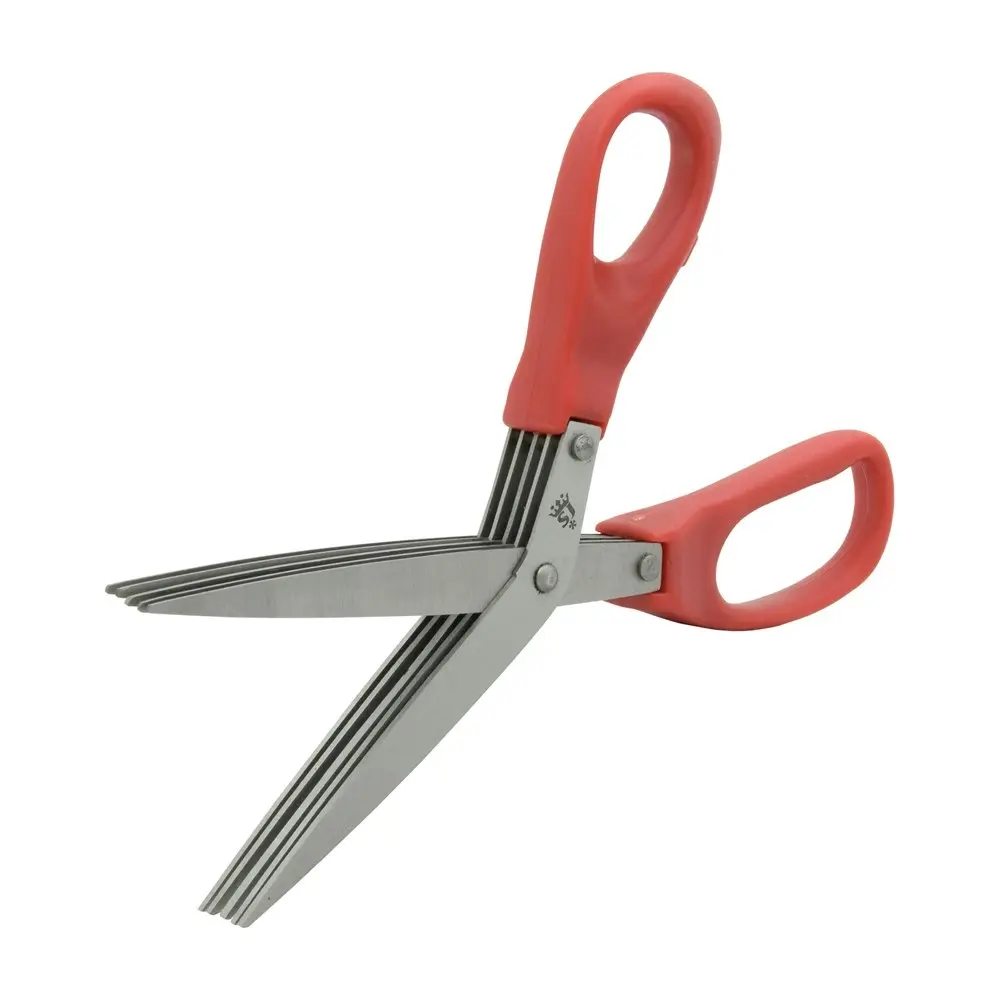 Spear & Jackson 5-Pair Blades Herb Scissor/Document Shredding Plastic Handle Red