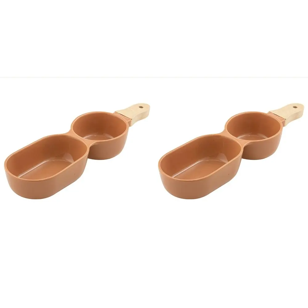 2x Ladelle Alto Serve & Share 2 Part 34.5x9.5cm Porcelain Serve Stick Terracotta