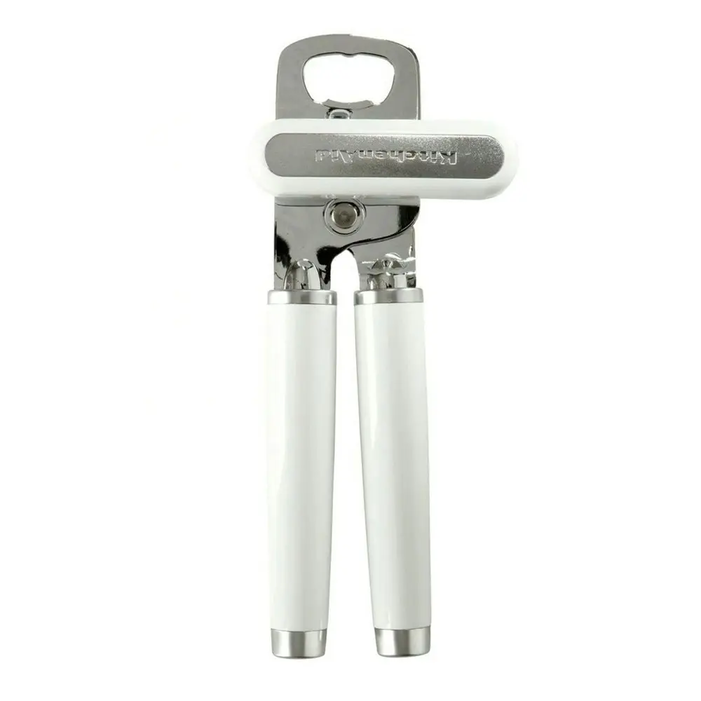 KitchenAid Stainless Steel Lid Can Opener Bottle Cap Remover 21x9cm White