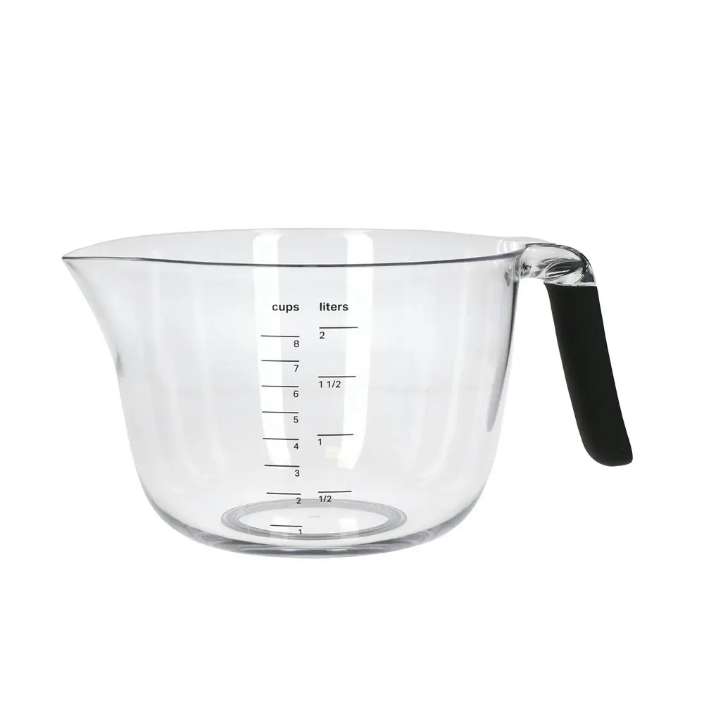 KitchenAid Plastic Baking/Cooking Mixing Batter Bowl/Measuring Jug 2L Clear