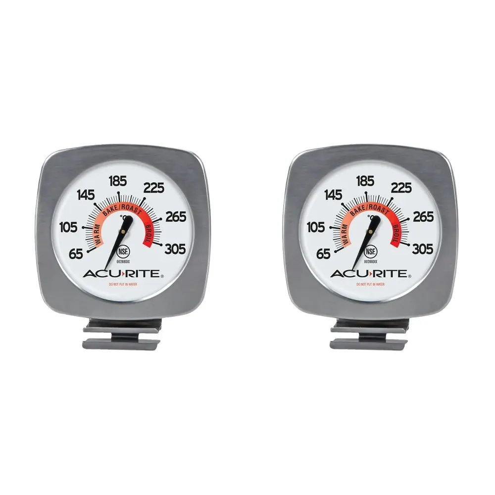 2x AcuRite Gourmet Oven Analogue Thermometer Celcius Home Kitchen Cooking