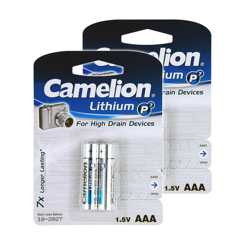 2x 2pc Camelion Lithium AAA FR03 1.5V 1100mAh Battery Lasting Camera Batteries