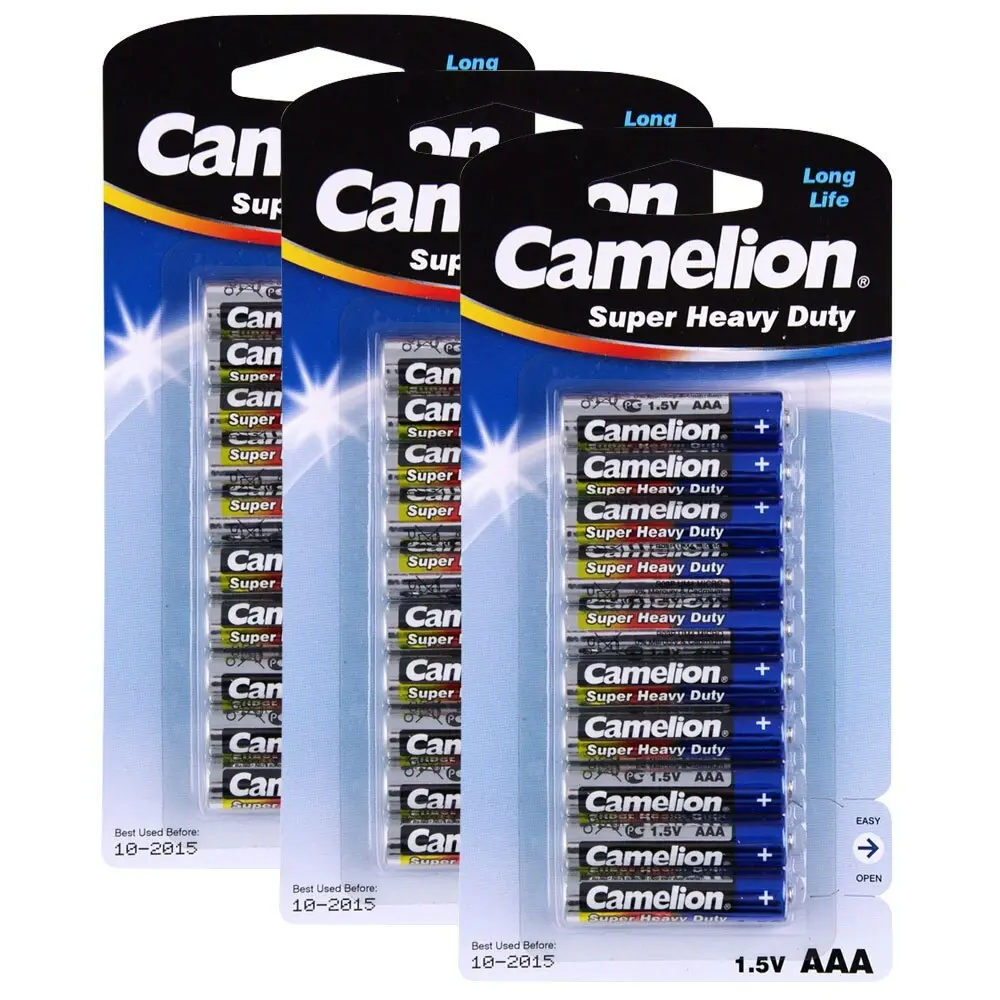 3x 10pc Camelion Super Heavy Duty AAA Battery Pack R03P UM4 Micro Batteries