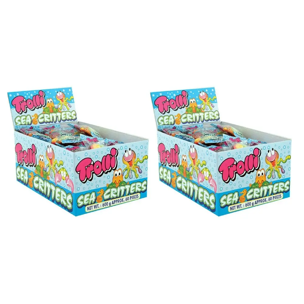 2x 60PK Trolli Sea Critters 540g Confectionery Candy Soft Lolly/Sweet