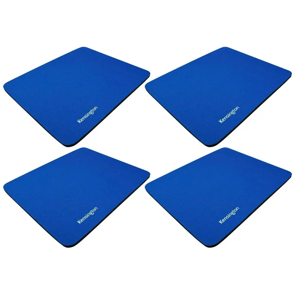 4PK Kensington Basic Mouse Pad Mat Mousepad for PC/Laptop Desktop Computer Blue