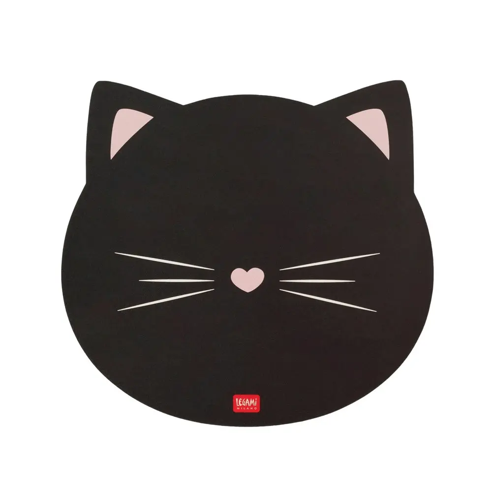 Legami PVC Mousepad Anti-Slip Computer/Laptop Desk Mouse Mat Pad Kitty Black