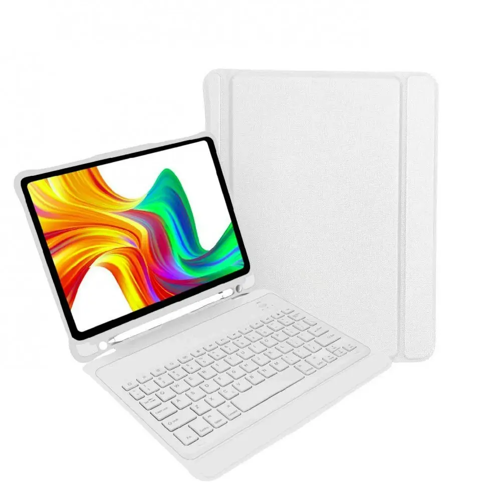 Laser 10.9'' Case/Cover w/ Wireless Bluetooth Keyboard For iPad 10th Gen White