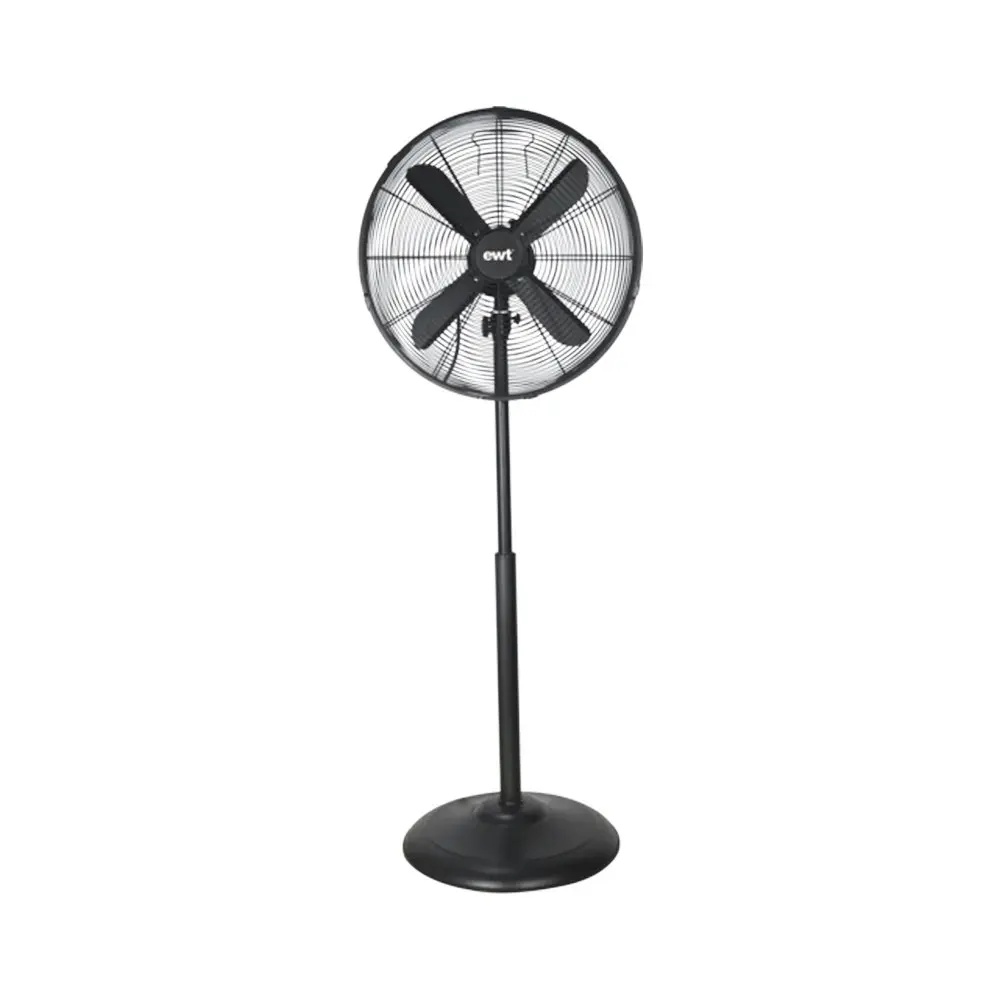 EWT 40cm Electric Freestanding 3 Speed 50W Oscillating Pedestal Cooling Fan BLK