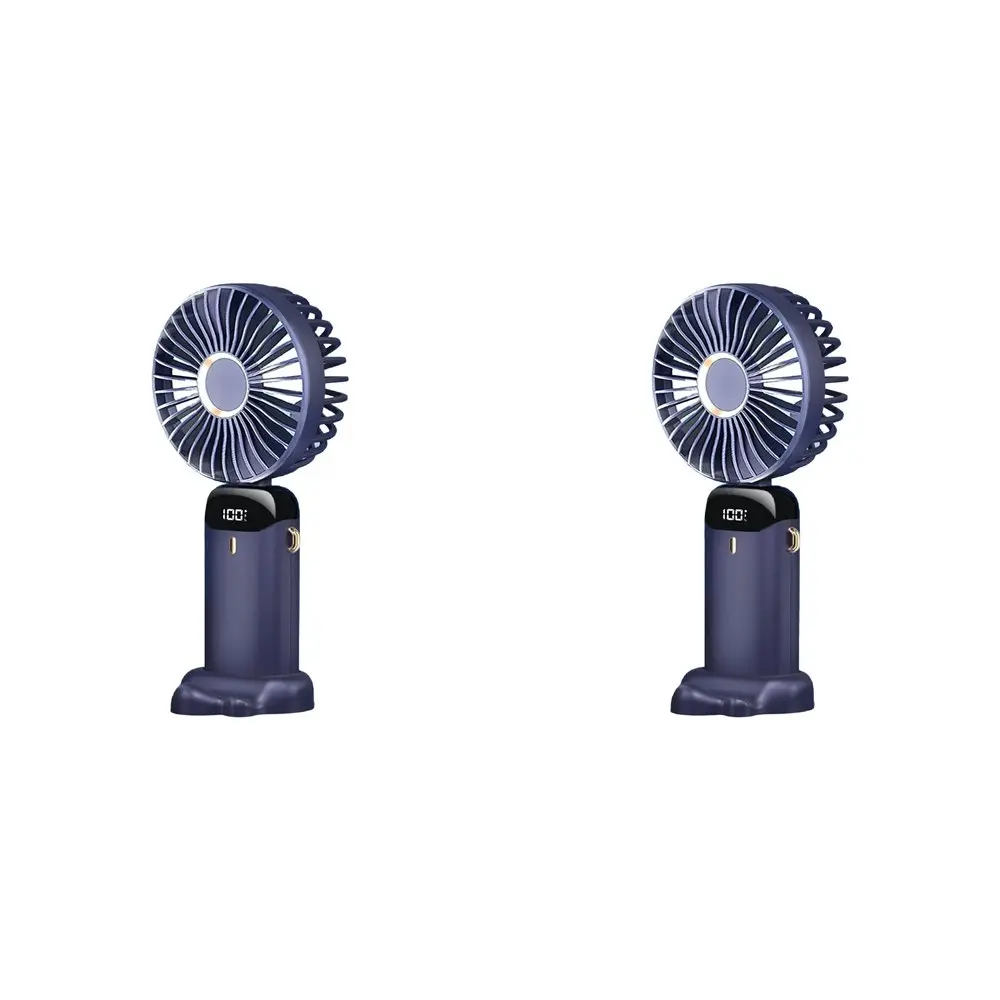 2x Koolmaxx 3 in 1 Rechargable Portable Ultra Adjustable Indoor/Outdoor Fan Blue