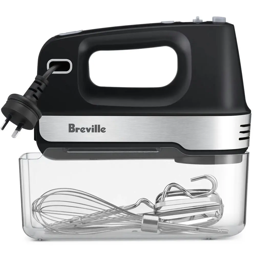 Breville Electric Kitchen Mix and Store Turbo Hand Mixer Matte Black 200W