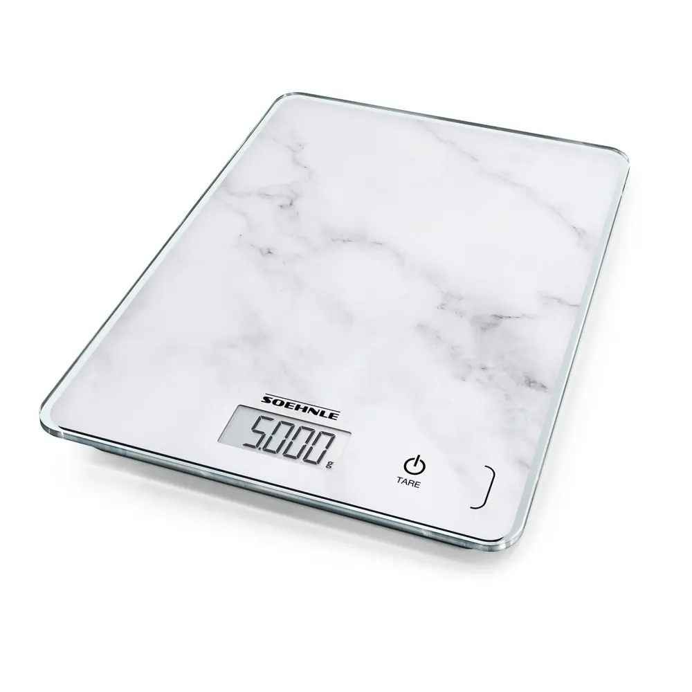 Soehnle Page Compact Digital LCD Kitchen Food Scale Measure/Weight Marble 5kg