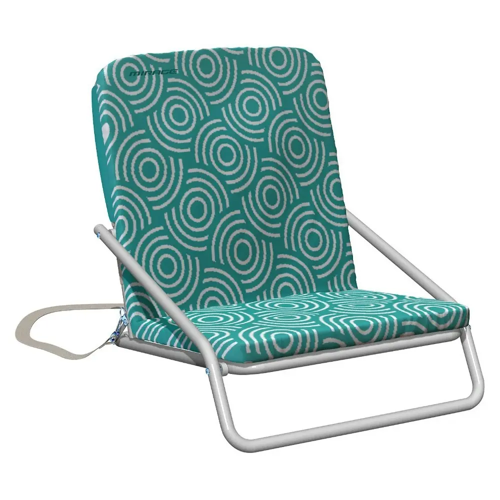 Mirage Beach Foldable Relaxing Durable Outdoor Sitting Sports Chair Aqua