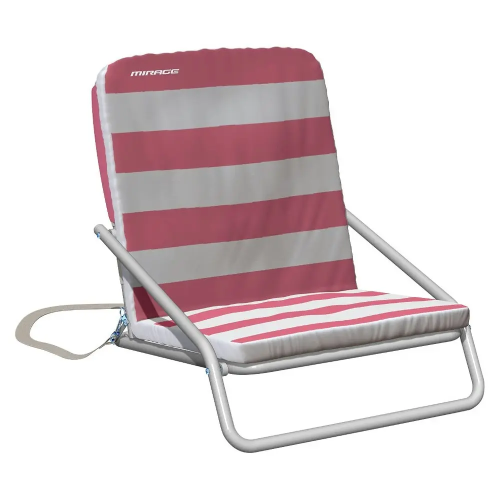 Mirage Beach Foldable Relaxing Durable Outdoor Sitting Sports Chair Coral