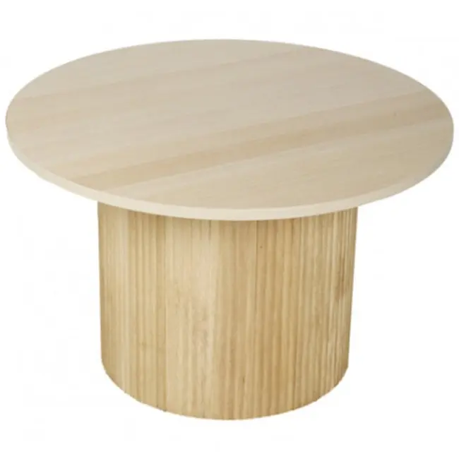 Maine & Crawford Aimee 65cm Fluted Coffee Table Round Home Furniture Natural