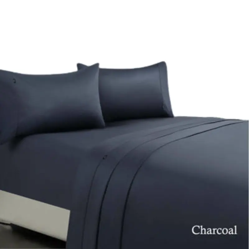 1000Tc Egyptian Cotton Sheet Set Queen - Charcoal