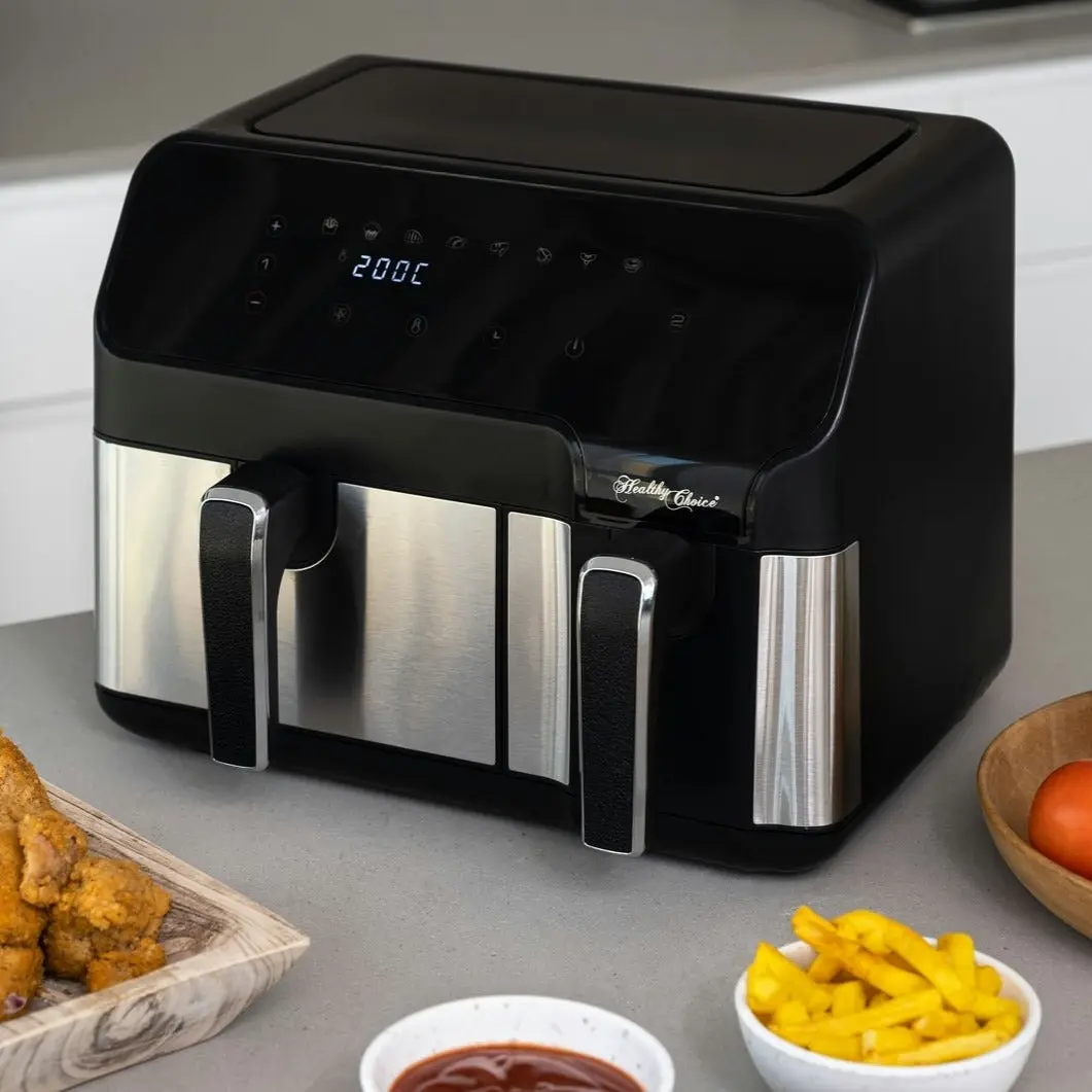 10L Digital Dual Zone Air Fryer W/ Temperature Control