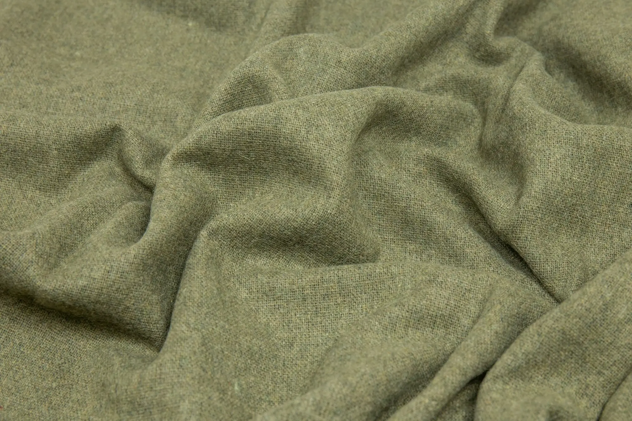 Paddington Throw - Fine Wool Blend Olive