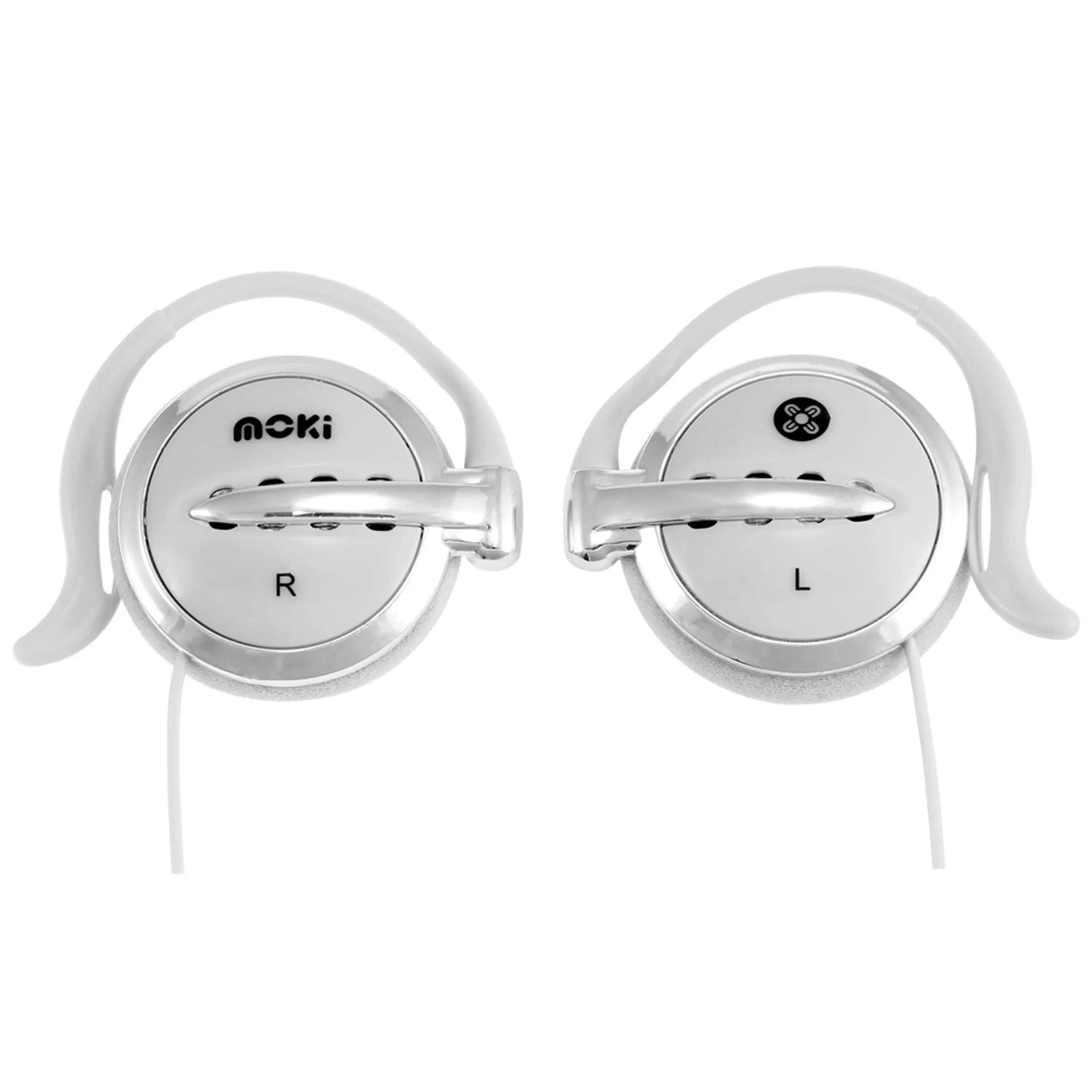 Moki Clip On Earphones- White - One Size