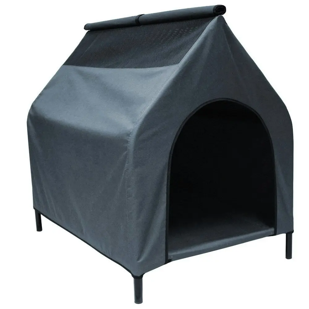 Yes4pets Grey Xl Waterproof Portable Flea And Mite Resistant Dog Kennel House Nest Outdoor Indoor - One Size