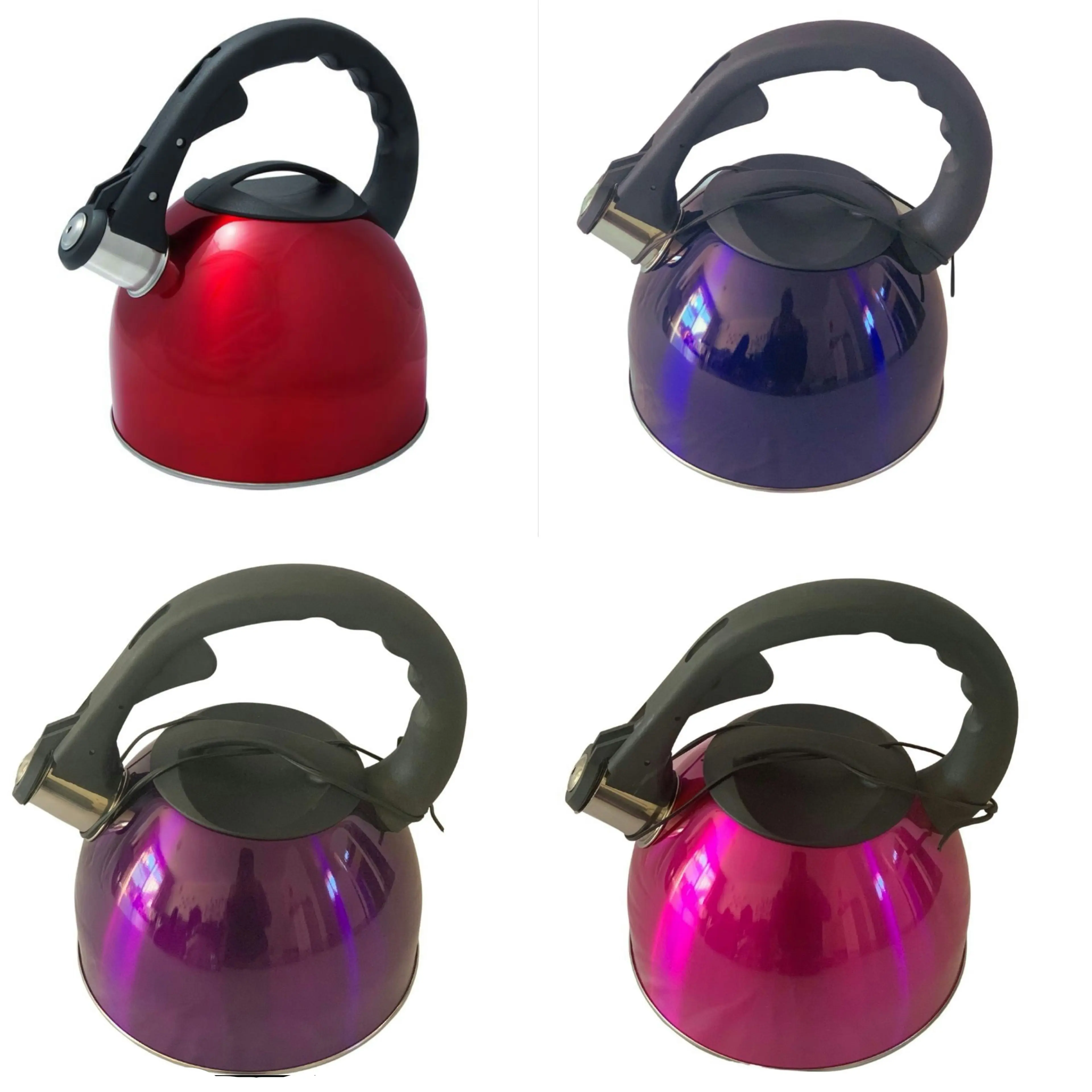 2.6L Stainless Steel Whistling Kettle Magenta - One Size