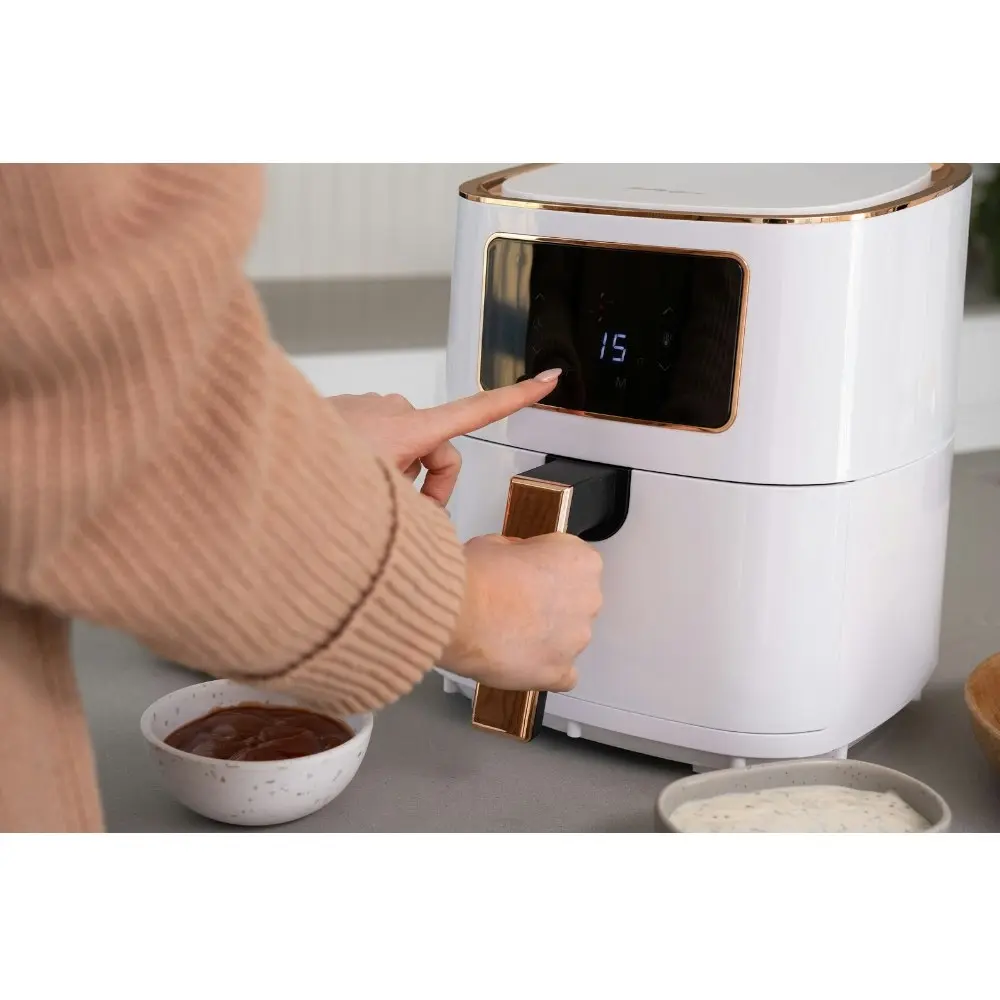 7L Digital Air Fryer (White Rose Gold) 1700W, <200C, 8 Cooking Settings - One Size