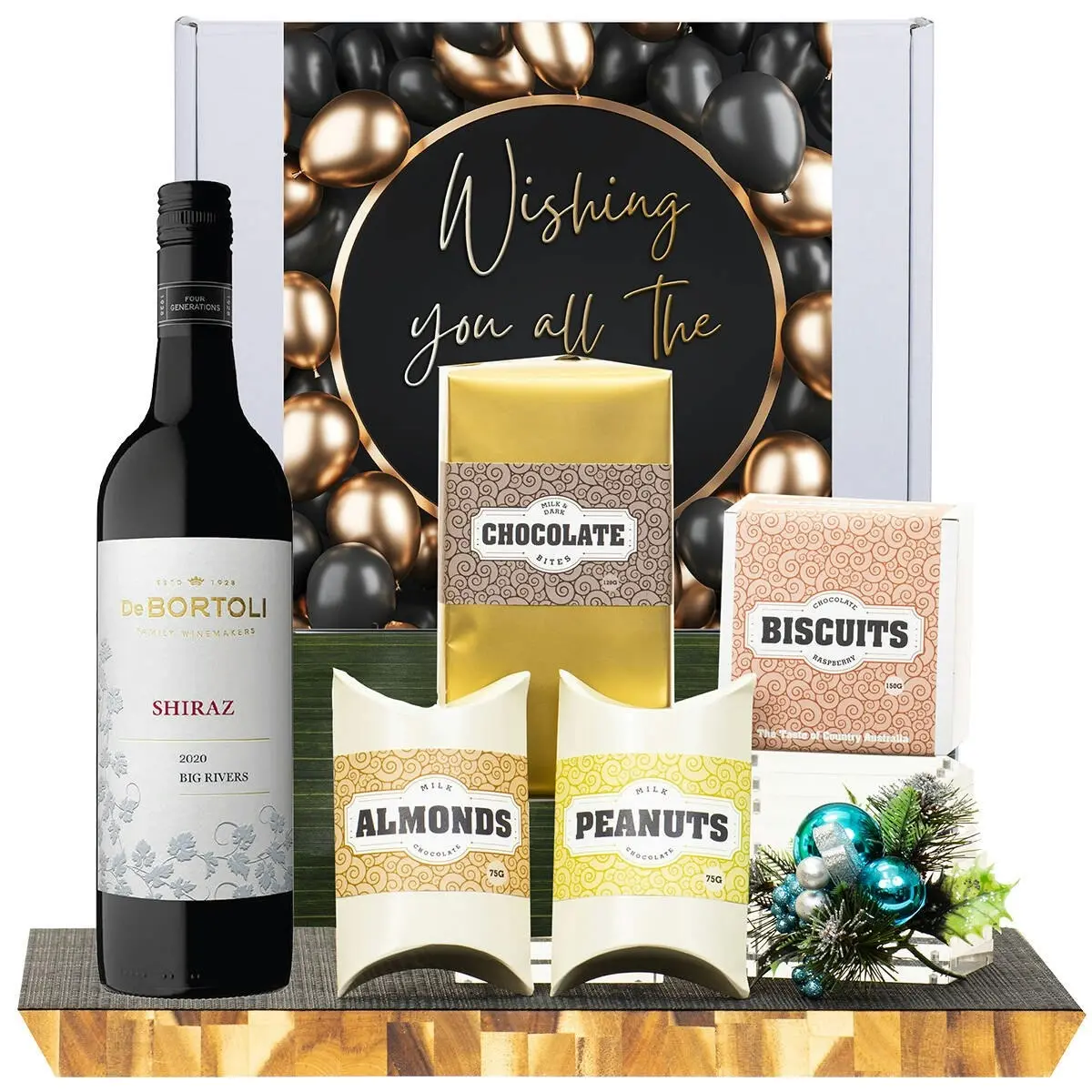 21621D All The Best Gourmet Hamper with De Bortoli Big Rivers Shiraz