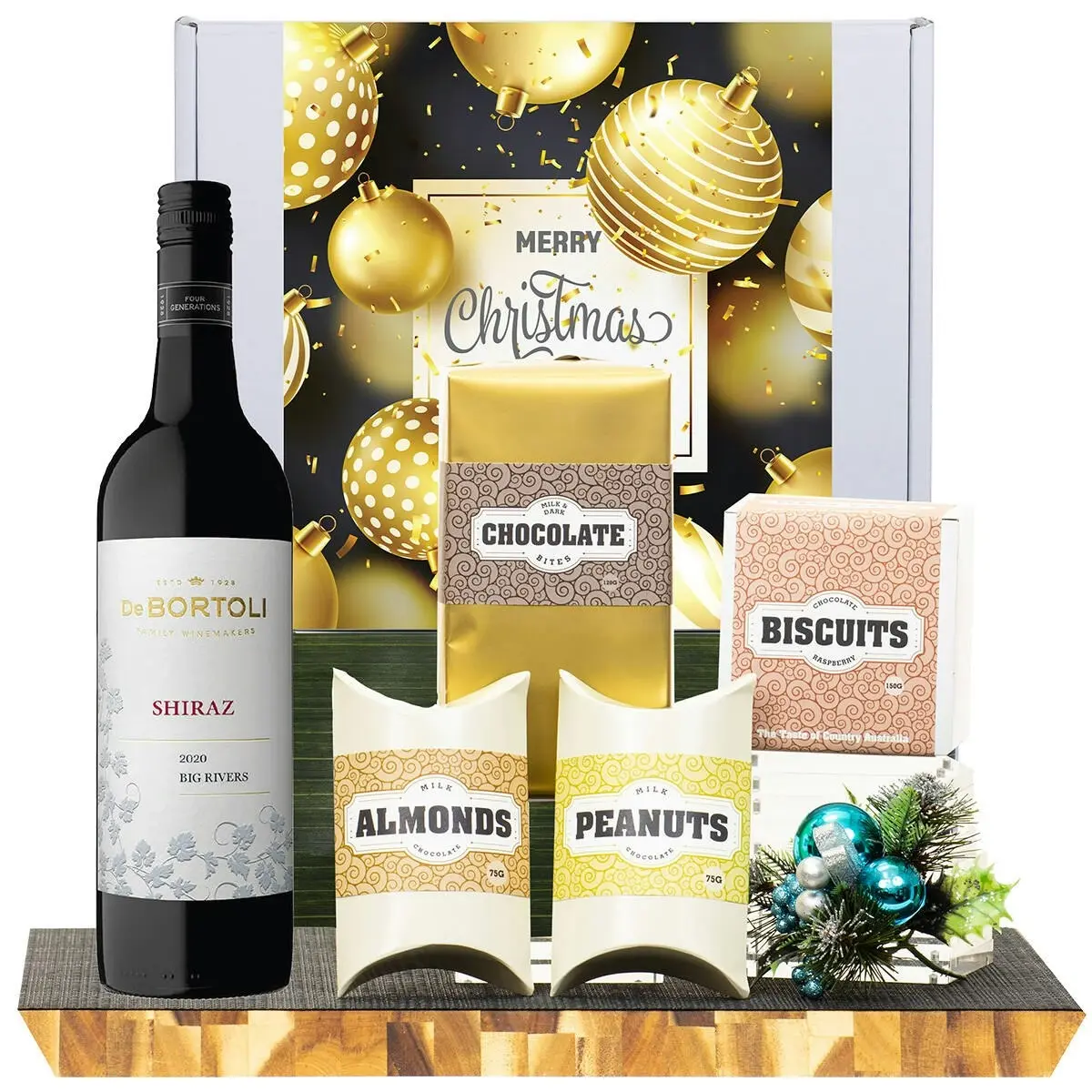 21621V Christmas Gourmet Hamper with De Bortoli Big Rivers Shiraz