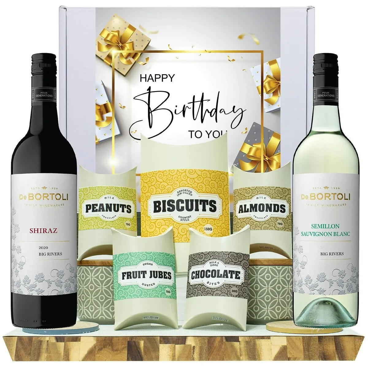 20323C Happy Birthday Gourmet Hamper with De Bortoli Big Rivers