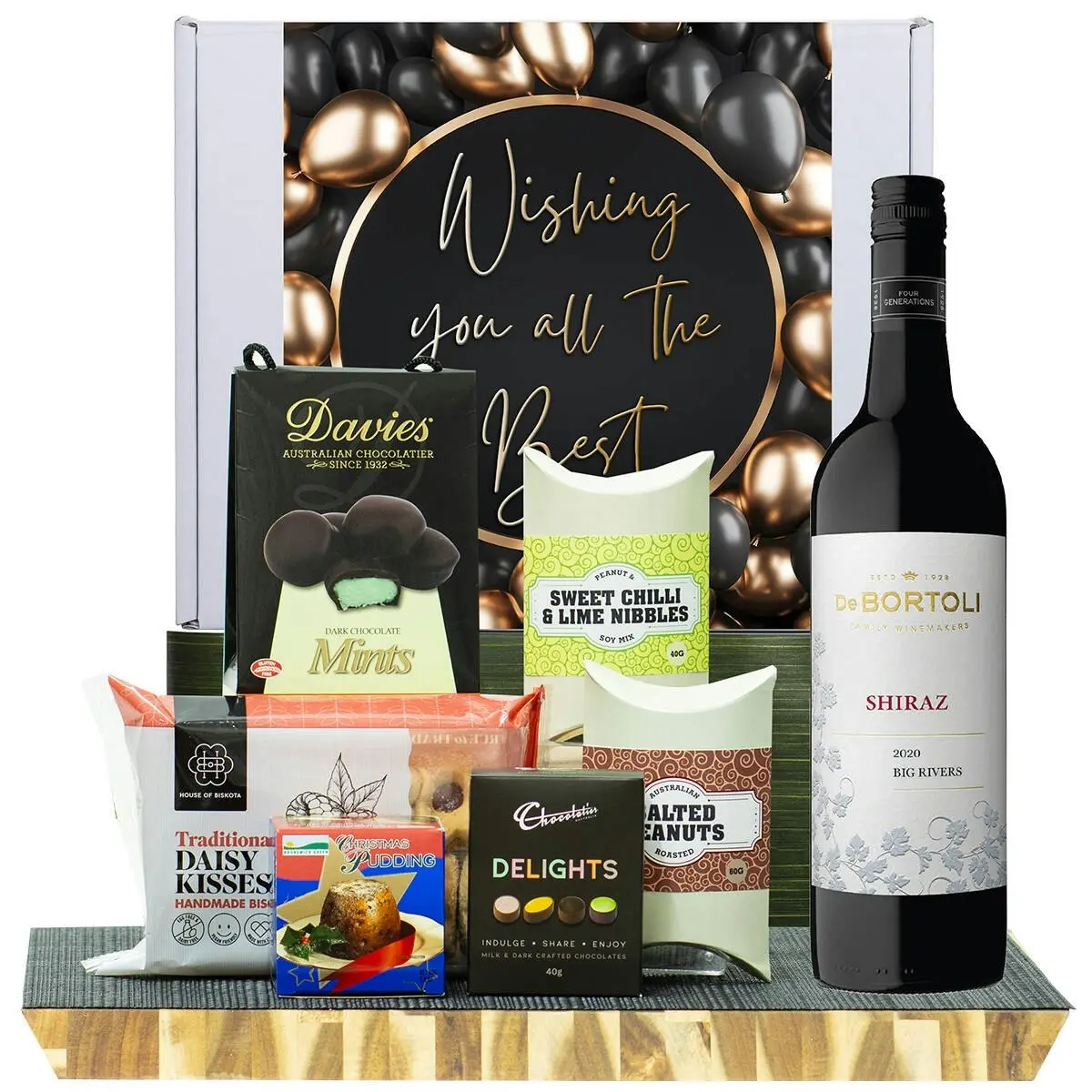 26521D All The Best Hamper with De Bortoli Big Rivers Shiraz