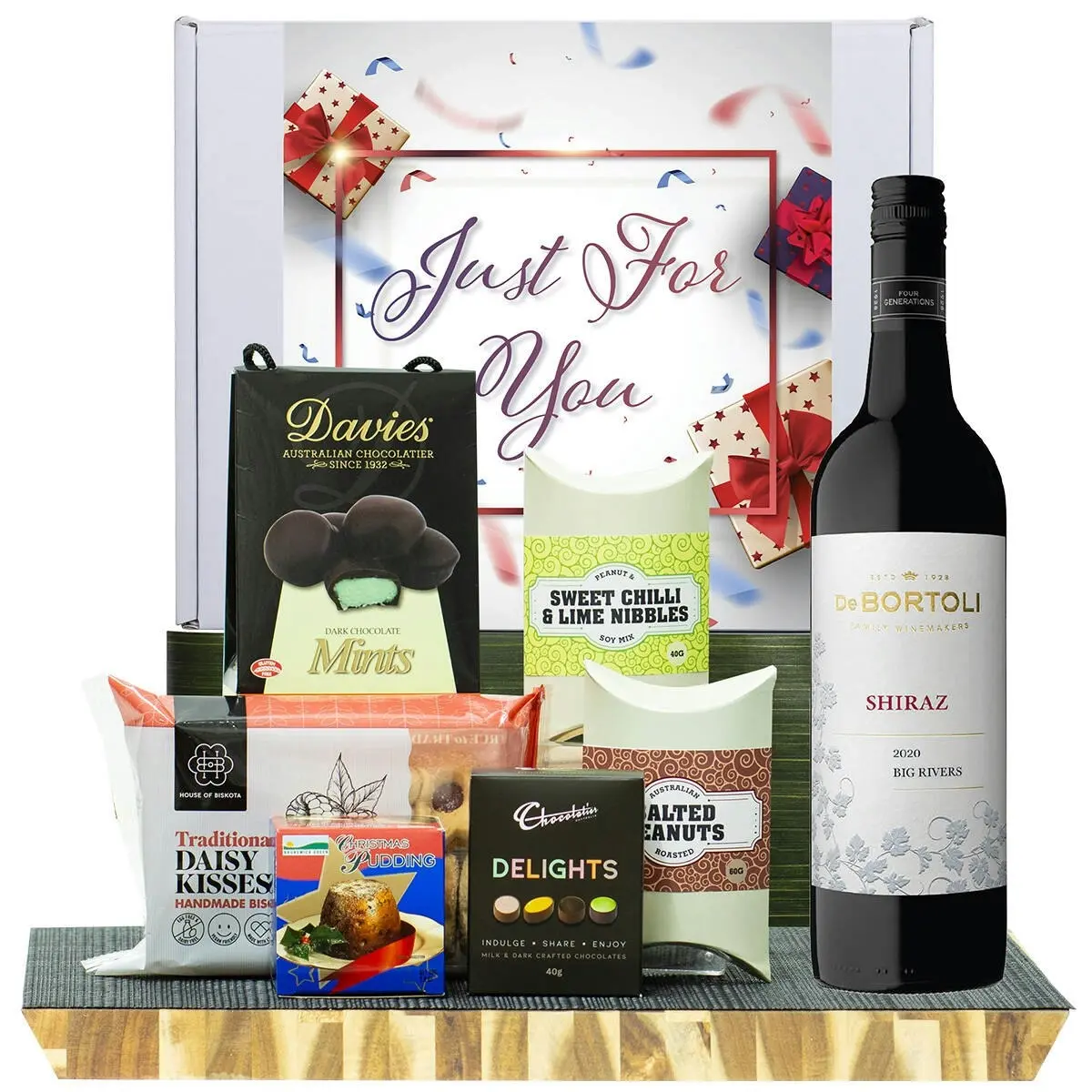 26521E Just For You Christmas Hamper with De Bortoli Big Rivers Shiraz