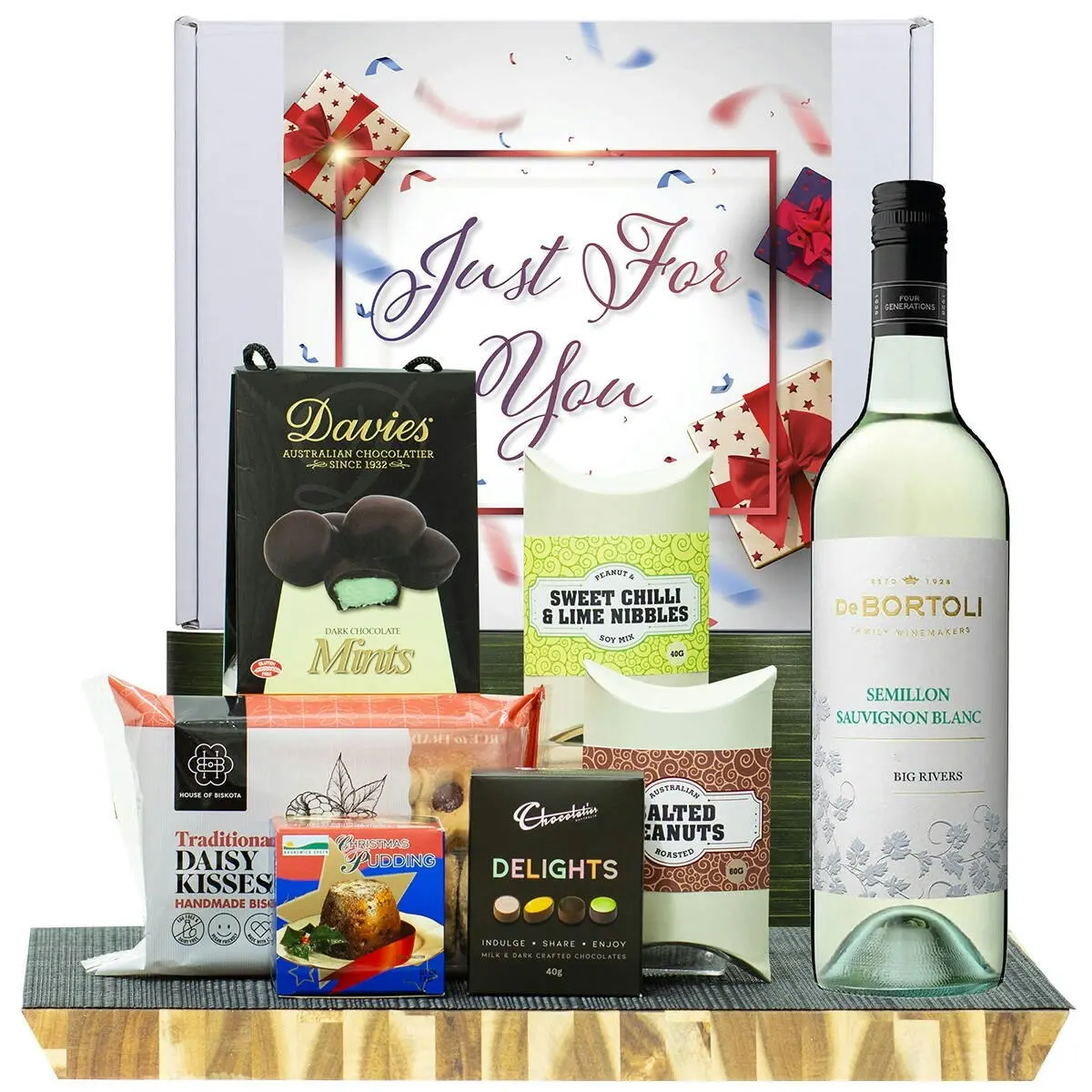 26522E Just For You Christmas Hamper with De Bortoli Big Rivers Semillon Sauvignon Blanc