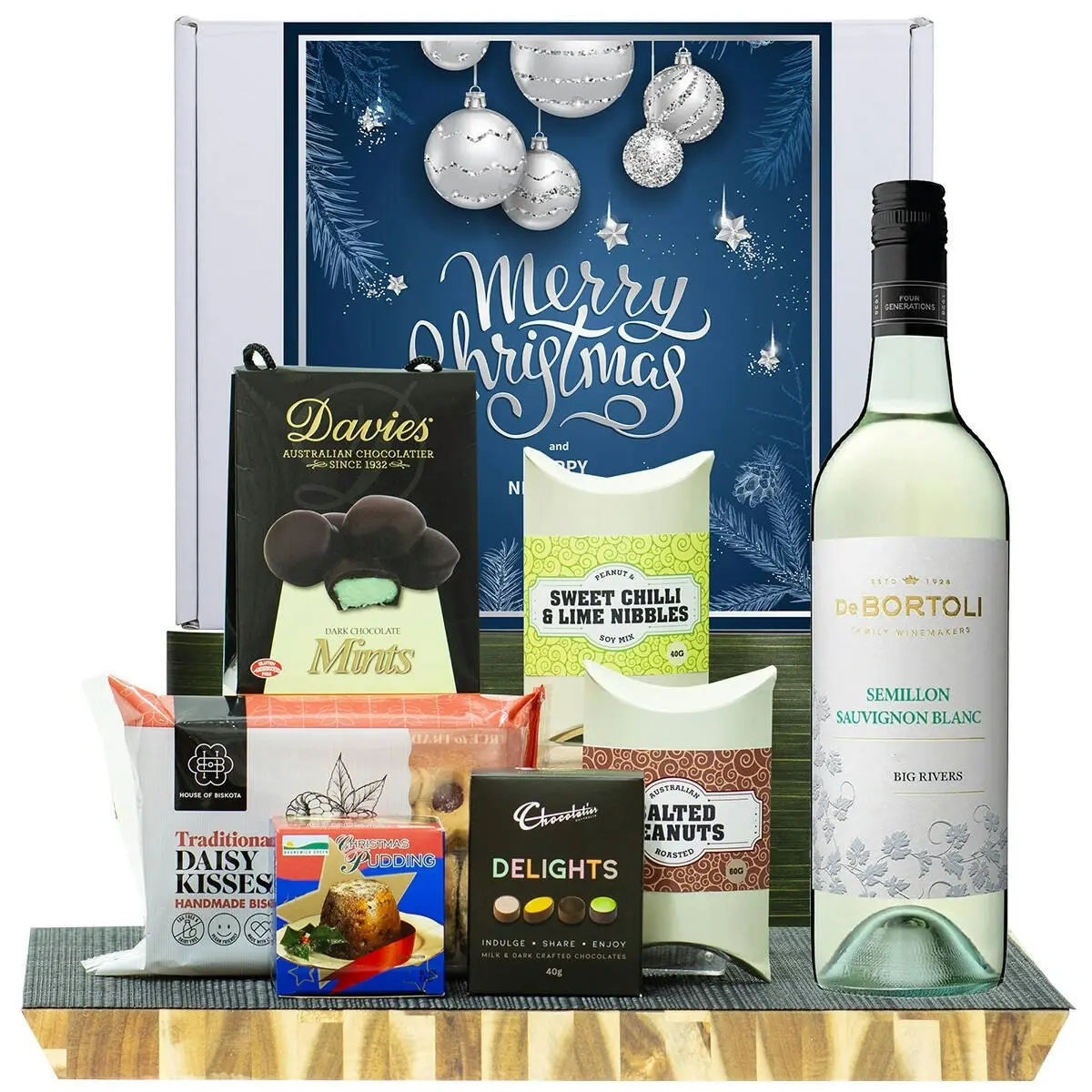 26522W Christmas Hamper with De Bortoli Big Rivers Semillon Sauvignon Blanc