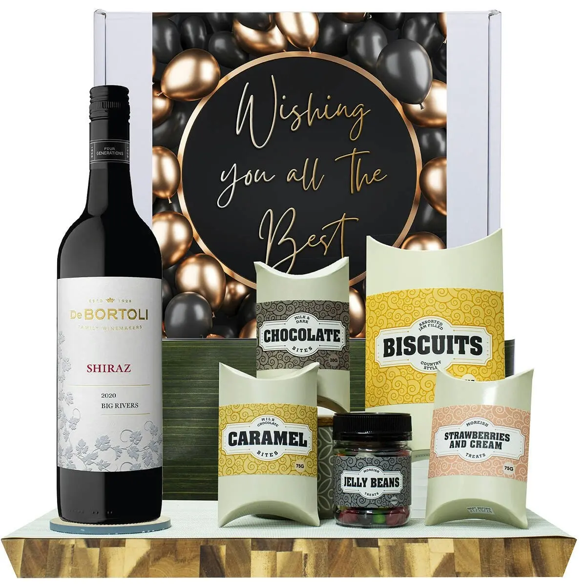 20521D All The Best Gourmet Hamper with De Bortoli Big Rivers Shiraz