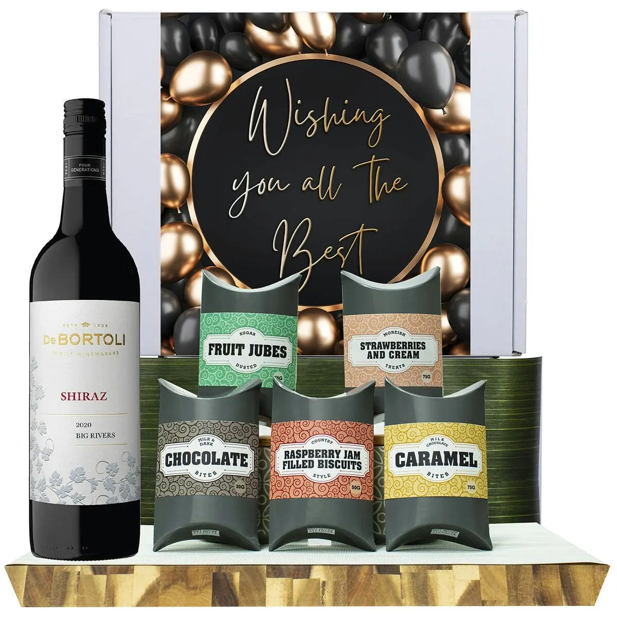 20821D All The Best Gourmet Hamper with De Bortoli Big Rivers Shiraz