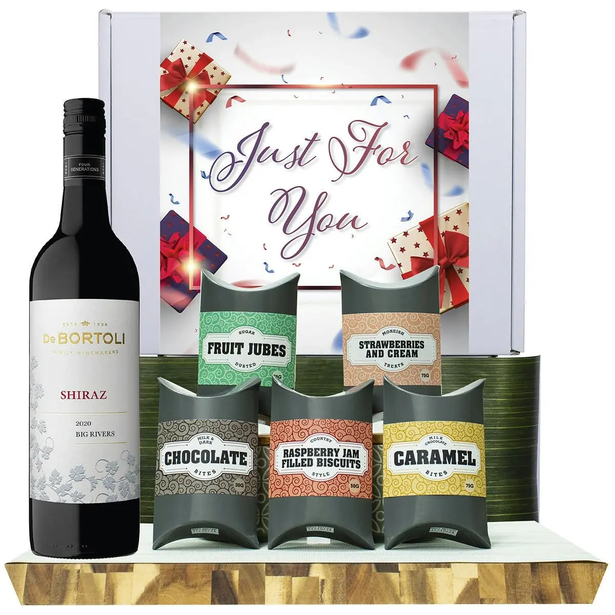 20821E Just For You Gourmet Hamper with De Bortoli Big Rivers Shiraz