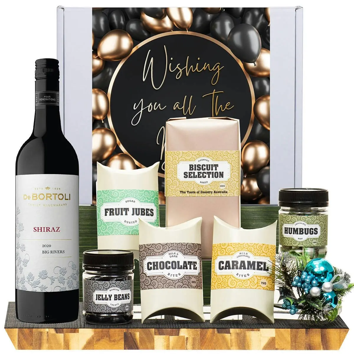 21721D All The Best Gourmet Hamper with De Bortoli Big Rivers Shiraz