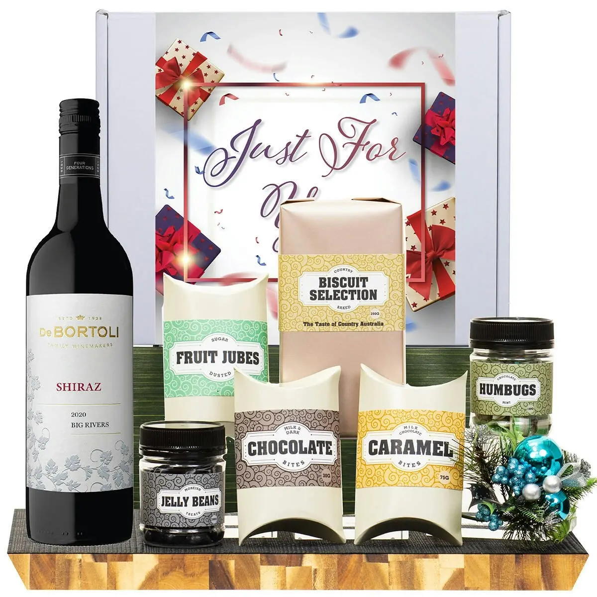 21721E Just For You Gourmet Hamper with De Bortoli Big Rivers Shiraz