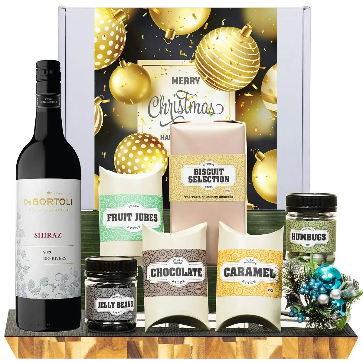 21721V Christmas Gourmet Hamper with De Bortoli Big Rivers Shiraz