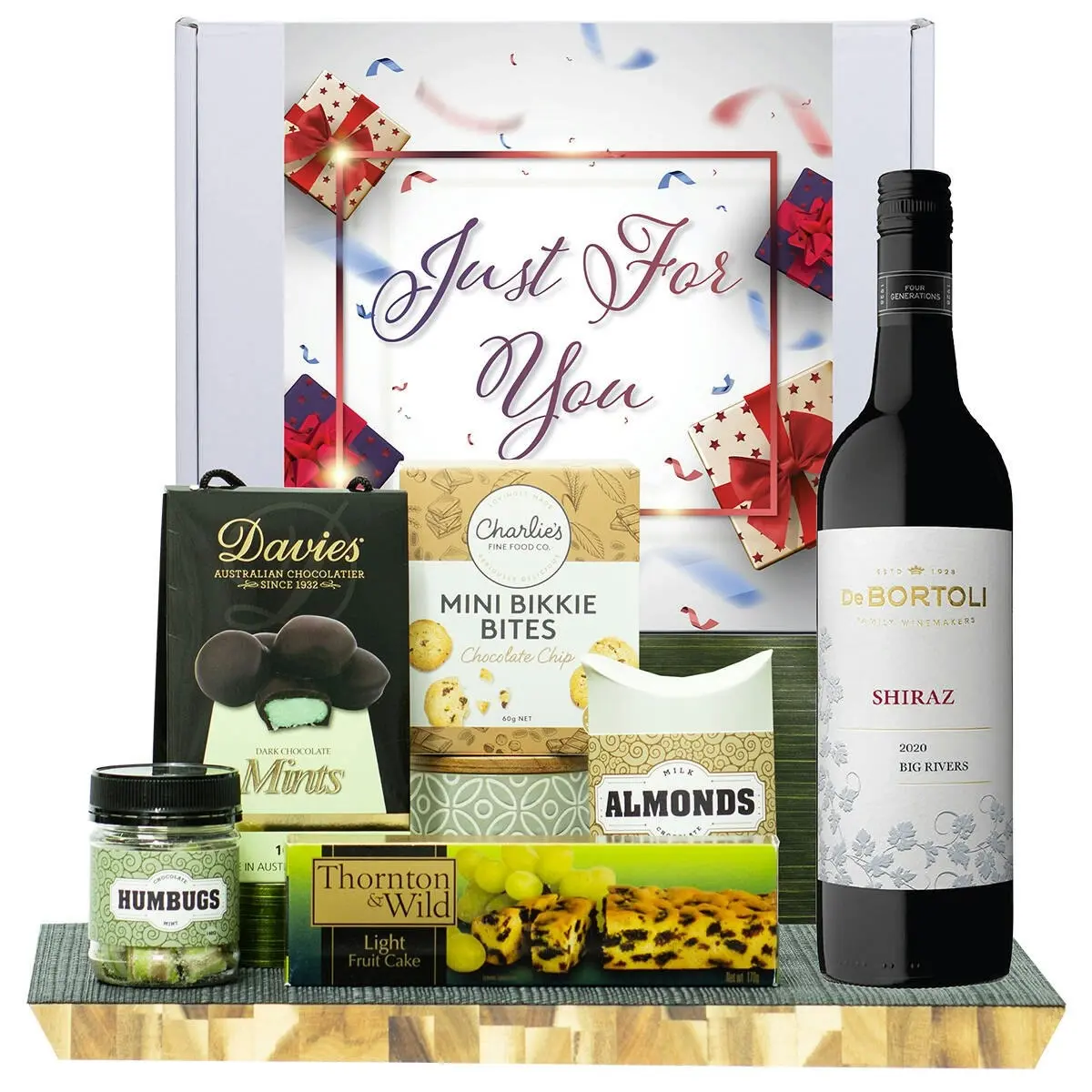 23821E Just For You Gourmet Hamper with De Bortoli Big Rivers Shiraz