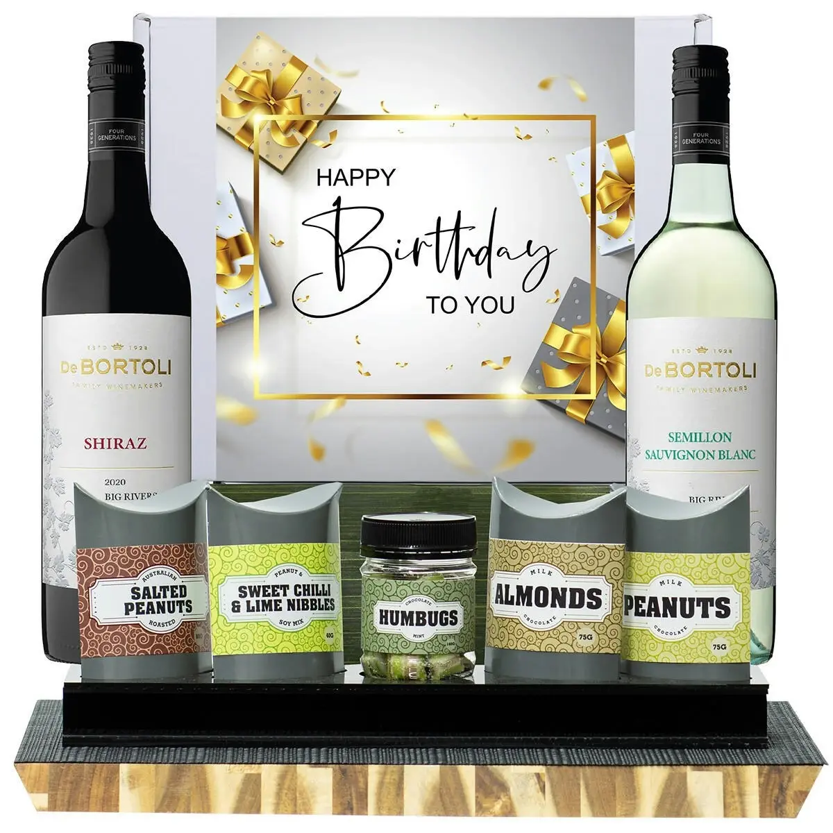 29223C Happy Birthday Gourmet Hamper with De Bortoli Big Rivers